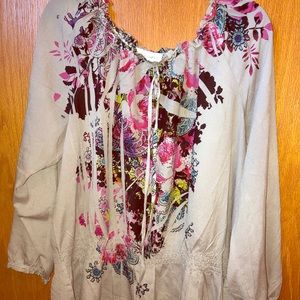Fashion Bug Peasant Top Large
